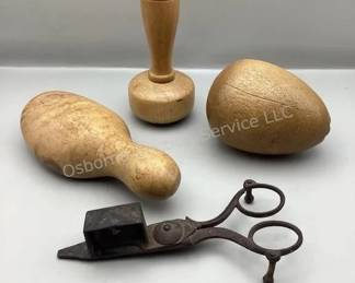 Darning tools, wick scissors