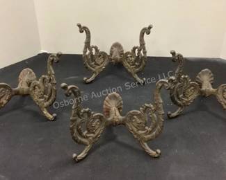 Cast iron hall tree coat hooks