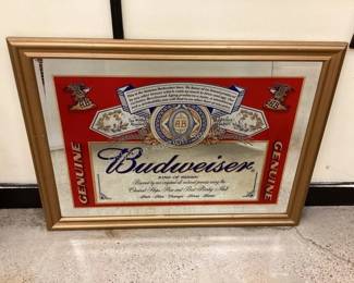 Large quantity of beer mirrors to choose from in catalog; www.osborneauctionservice.com