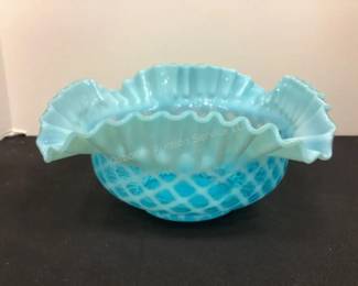 Vintage blue lace bowl