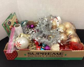 Large quantity of vintage Christmas ornaments to choose from in catalog; www.osborneauctionservice.com