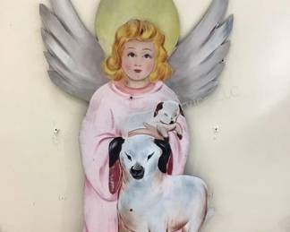 Large Handpainted Vintage Christmas Art