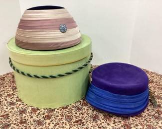 Variety of vintage hats in catalog at www.osborneauctionservice.com