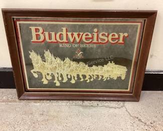 Large quantity of beer mirrors to choose from in catalog; www.osborneauctionservice.com