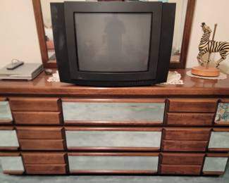 1970 Mirrored Dresser & Mirror
