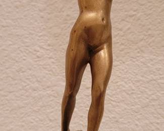 c1910 Bronze Nude with Fruit Basket