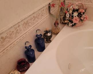 Cobalt Blue Glass Perfume Bottles and more