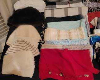 Assortment of Knit Hats & Scarves