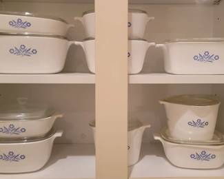 Collection of Pyrex Blue Cornflower