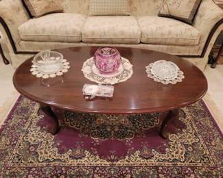 Mahogany Oval Coffee Table