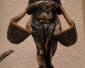 Bronze 19th Century Child With Baskets
