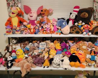 Large Collection of Disney Stuff Animals and others