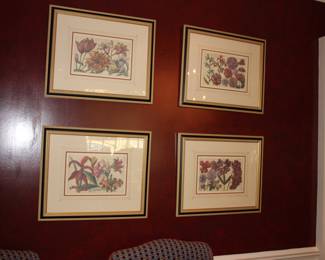 Set 4 botanical prints