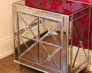 Mirrored night stand