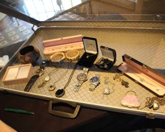Some assorted costume jewelry - Juicy Couture & Michael Kors watches