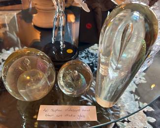 RW Stephen iridescent hand blown glass