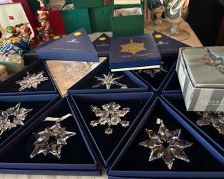 Swarovski Christmas ornaments 