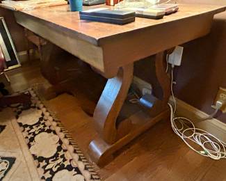 Library table missing the drawer