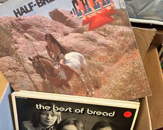 Several boxes of albums