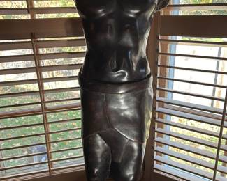 Theodore Alexander black metal sculpture 