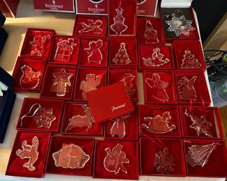 Baccarat Christmas ornaments 