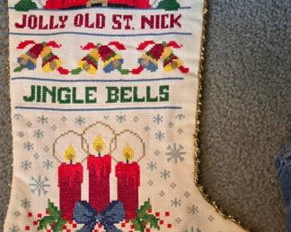 Vintage Cross stitch stocking