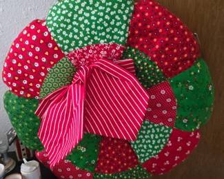 Hand crafted quilted wreath