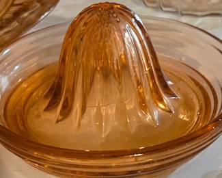 Pink Depression Glass Juicer