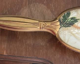 Vintage Brass Hairbrush