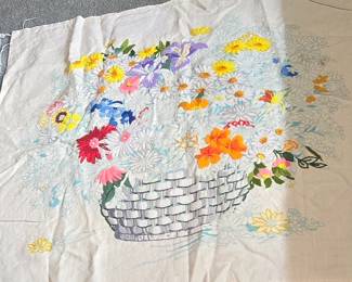 Vintage embroidered linens