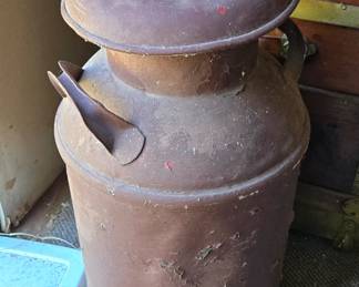 Vintage Metal Milk can