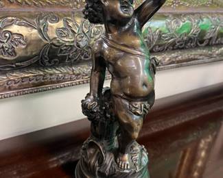 Bronze Cherub w/ Grapes