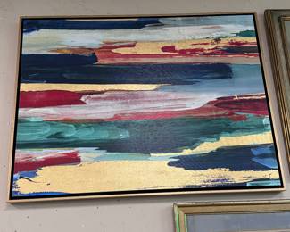 Large Hand Embellished Giclee originally sold @ Neiman Marcus