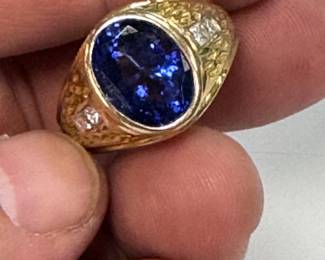 Detail of Tanzanite Ring