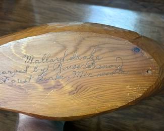 Mallard Drake Carved by Russ Benoy