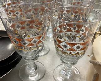 Set Vintage Drinking Glasses