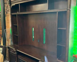 Large Mahogany Hooker Entertainment Unit - Holds up to 70" TV