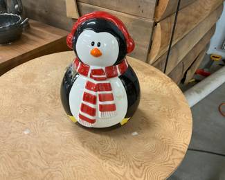 Ceramic Penguin Cookie Jar