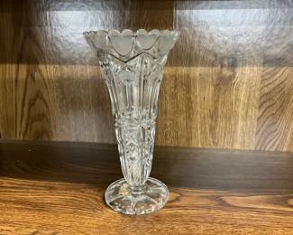 Clear Glass Bleikristall Crystal Vase