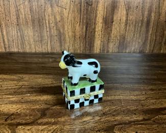 Cow Hinged Trinket Box