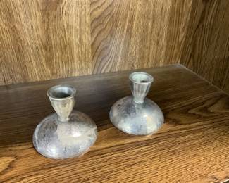 Possible Oneida Mid Century, possibly Silver Plated candle holders