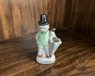 Japan Umbrella Boy Figurine / Pin Cushion