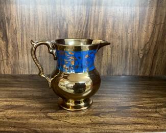 Ceramic Copper Luster with Blue Pitcher