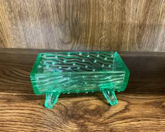 Green Uranium Glass Log