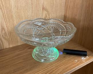 Clear Glass Pedestal Bowl