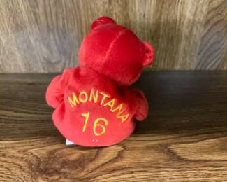Salvino's Bammers Joe Montana #16 San Francisco 49er's Beanie Baby