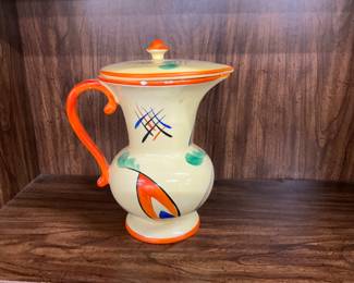 Ditmar Urbach - Lostro Art Deco Hand Painted Ceramic Czechoslovakia Pitcher