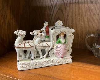 HTF Ucagco Vintage Cinderella Coach Carriage & Horses Figurine