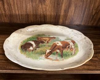 RK Beck Cow Platter 