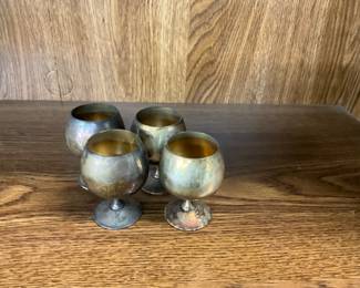 Mini goblets liqueur shot glasses